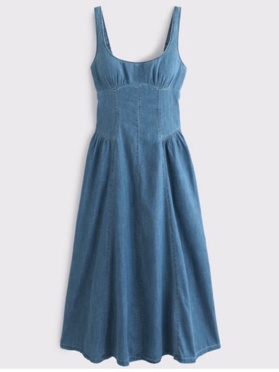 Dresses & Skirts - Abercrombie & fitch bra free dylan midi dress chambray
